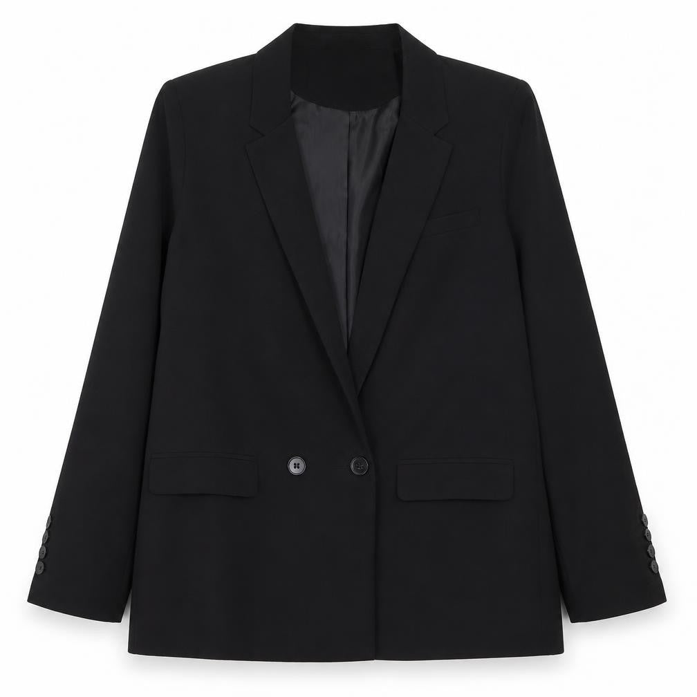 Front view of Atmosphere Women Black, size 14, Classic Single-Breasted Blazer