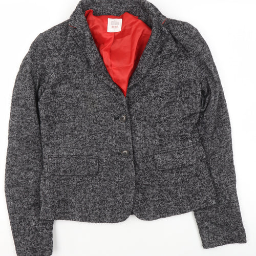 Gap Women’s Grey Wool Blend Modern Blazer UK 6 Classic Style