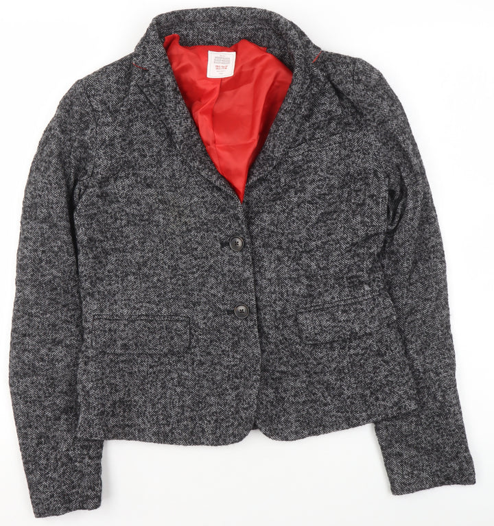 Gap Women’s Grey Wool Blend Modern Blazer UK 6 Classic Style