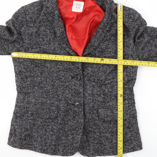 Gap Women’s Grey Wool Blend Modern Blazer UK 6 Classic Style
