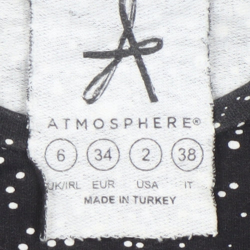 Atmosphere Women's Black Christmas Oh Deer Sweatshirt Size 6