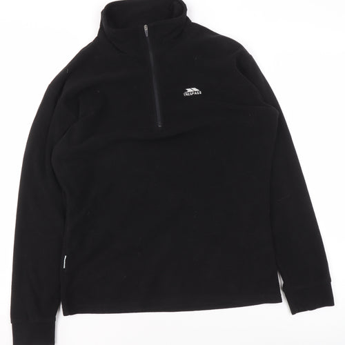 Trespass Womens Black Fleece 1/2 Zip Pullover Sweatshirt M