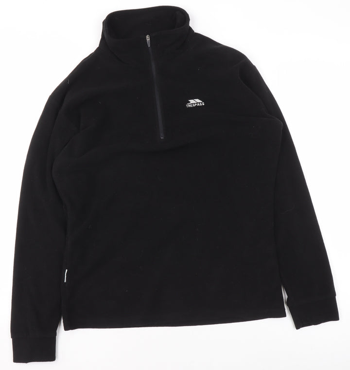 Trespass Womens Black Fleece 1/2 Zip Pullover Sweatshirt M