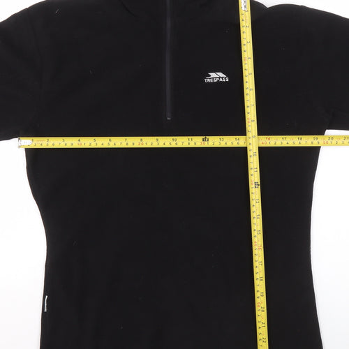 Trespass Womens Black Fleece 1/2 Zip Pullover Sweatshirt M