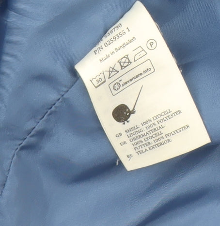 Monki Women Blue Lyocell Relaxed Open Coatigan Size S