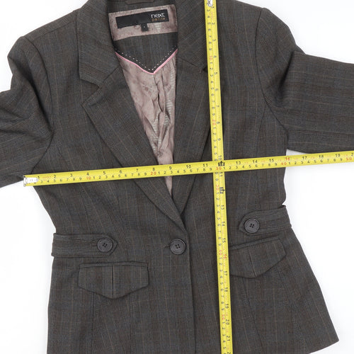 Next Petite Brown Check Tailored Blazer Size 8 Women’s Jacket