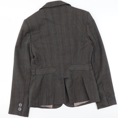 Next Petite Brown Check Tailored Blazer Size 8 Women’s Jacket
