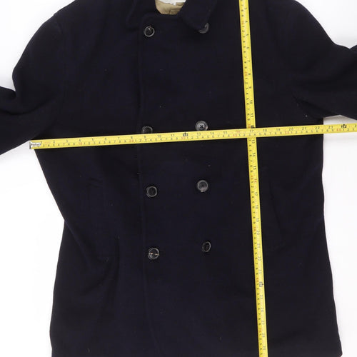 Jigsaw Women's Black Wool Cape Coat XL Classic Mid-Length