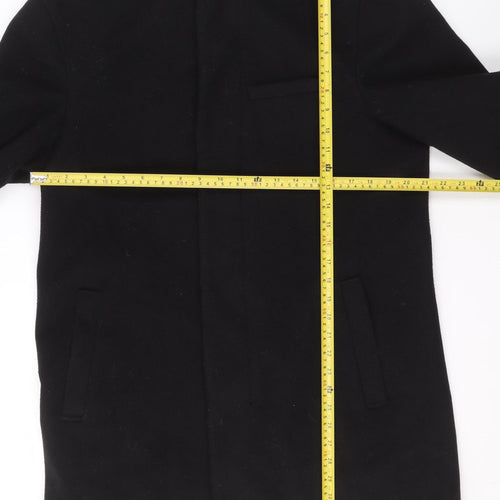 Marks and Spencer Womens Black Wool Blend Overcoat L