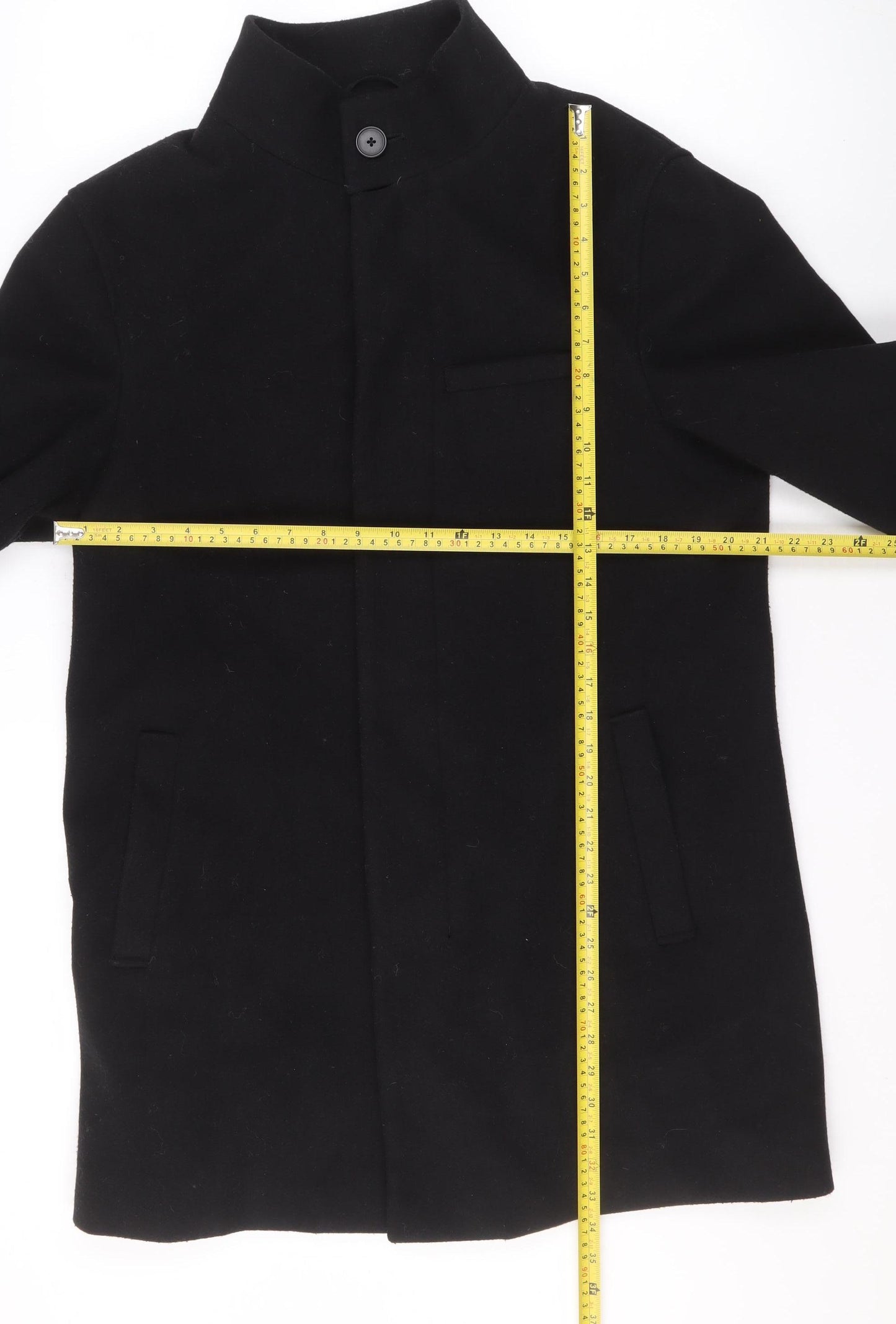 Marks and Spencer Womens Black Wool Blend Overcoat L