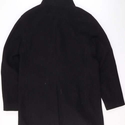 Marks and Spencer Womens Black Wool Blend Overcoat L