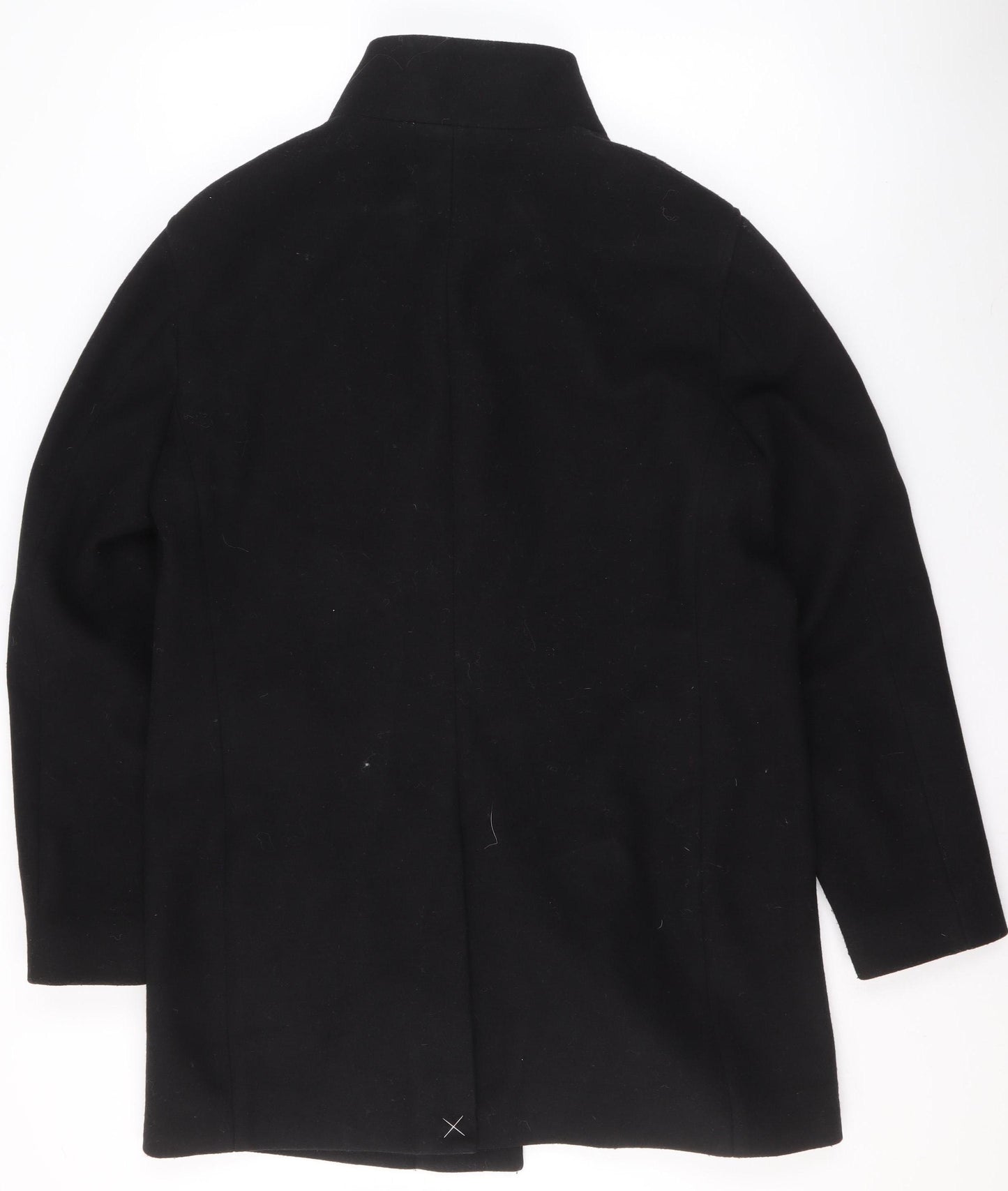 Marks and Spencer Womens Black Wool Blend Overcoat L