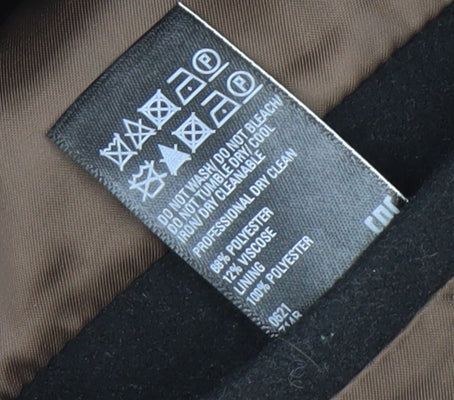 Marks and Spencer Womens Black Wool Blend Overcoat L