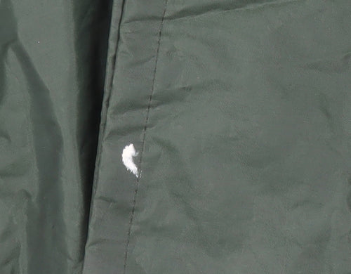 Mountain Essentials Men’s Green Hooded Rain Jacket Size M Water Resistant