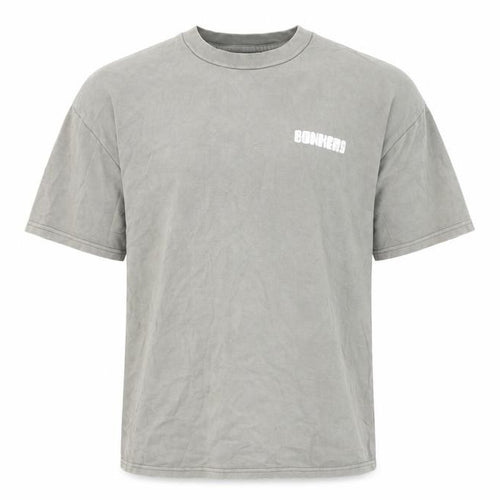 BONKERS Men's Grey Cotton Crew Neck Short Sleeve T-Shirt Size S