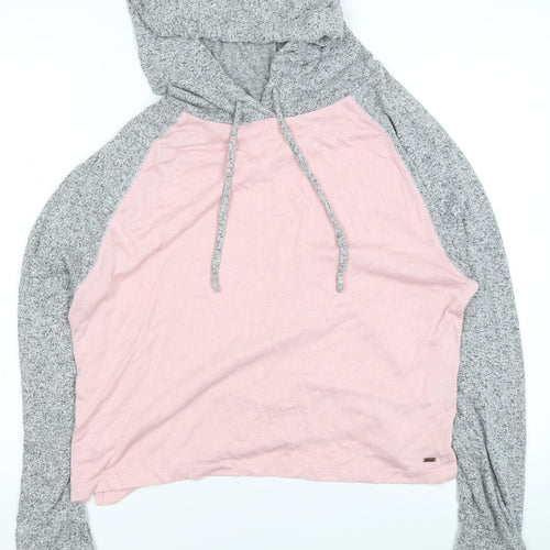 Victoria's Secret PINK Women's Grey & Pink Pullover Hoodie Size S