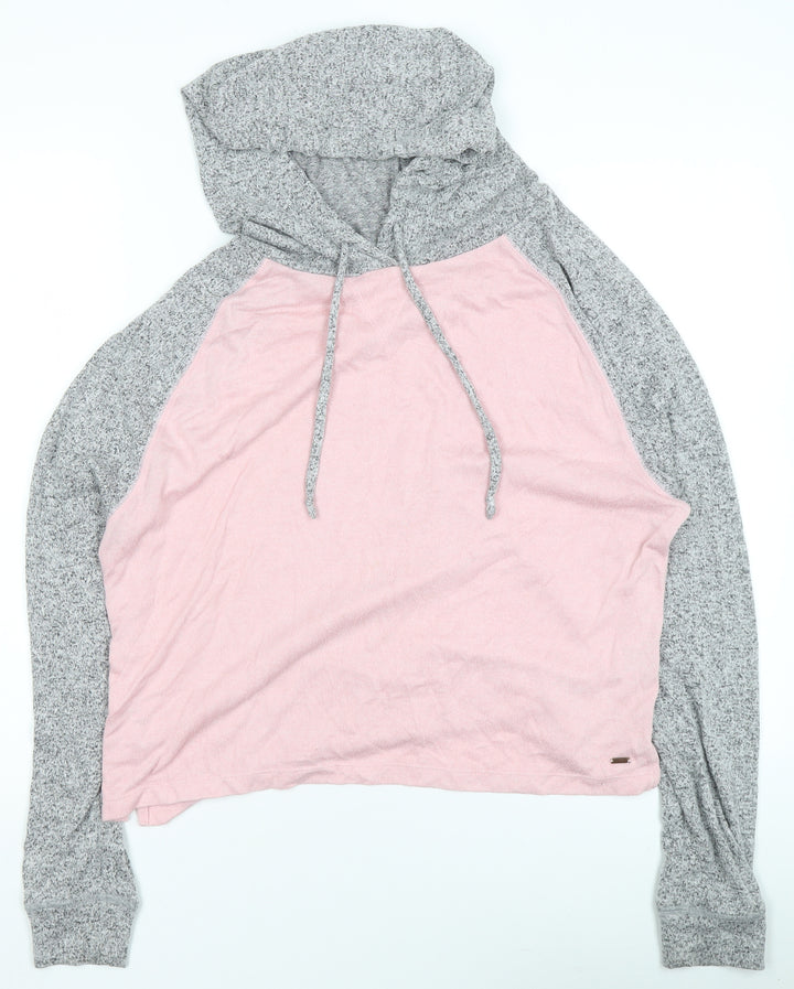 Victoria's Secret PINK Women's Grey & Pink Pullover Hoodie Size S