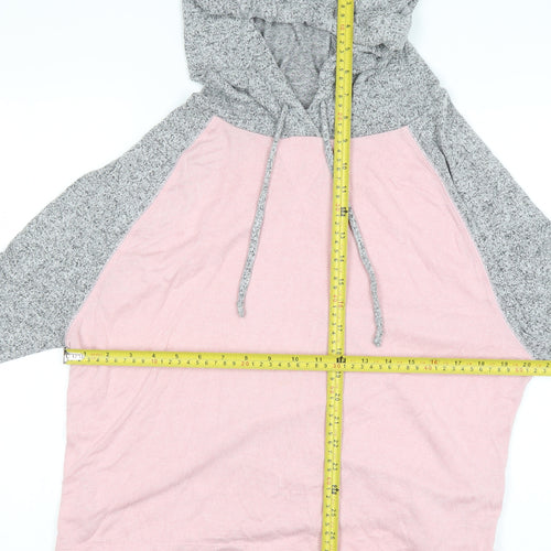 Victoria's Secret PINK Women's Grey & Pink Pullover Hoodie Size S