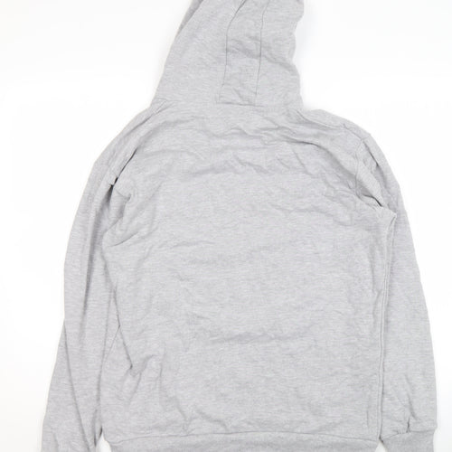 Gotcha Women Grey Pullover Hoodie Medium Graphic Print Cotton Blend