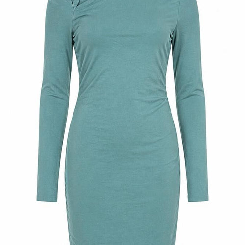 Oh Polly Women’s Green UK 6 Bodycon Long Sleeve Backless Dress