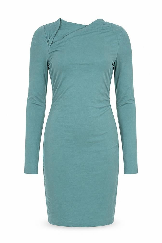 Oh Polly Women’s Green UK 6 Bodycon Long Sleeve Backless Dress