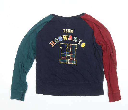 Marks and Spencer Boys Navy Hogwarts Pyjama Top Long Sleeve 8-9 Years