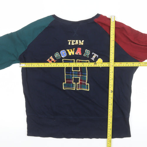 Marks and Spencer Boys Navy Hogwarts Pyjama Top Long Sleeve 8-9 Years