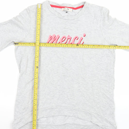 Oasis Womens Grey Merci Long Sleeve Casual T-Shirt Size M