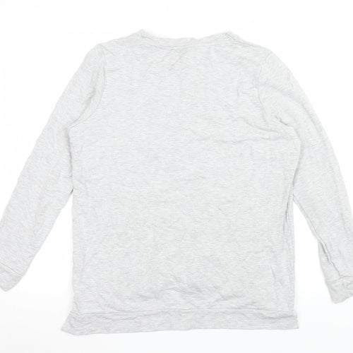 Oasis Womens Grey Merci Long Sleeve Casual T-Shirt Size M