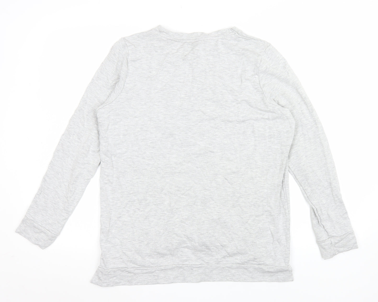 Oasis Womens Grey Merci Long Sleeve Casual T-Shirt Size M