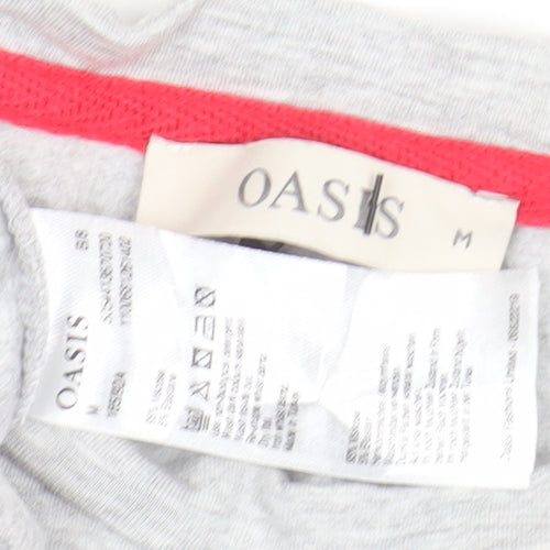 Oasis Womens Grey Merci Long Sleeve Casual T-Shirt Size M