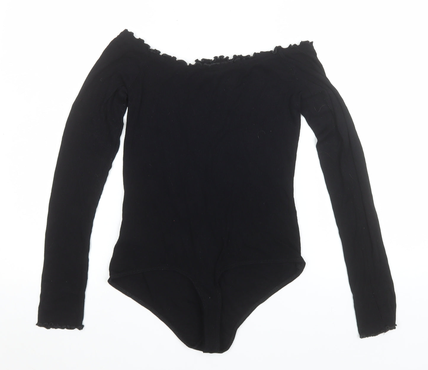 ASOS Women’s Black Off Shoulder Long Sleeve Bodysuit UK 12
