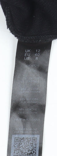 ASOS Women’s Black Off Shoulder Long Sleeve Bodysuit UK 12