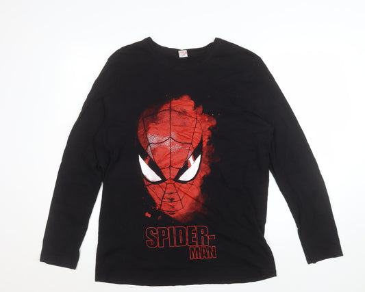 Marvel Spider-Man Black Long Sleeve Pyjama Top Mens Size L