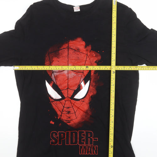 Marvel Spider-Man Black Long Sleeve Pyjama Top Mens Size L