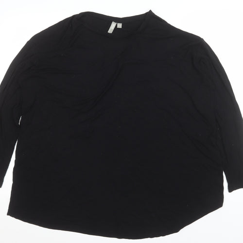 ASOS Women’s Black Long Sleeve Basic Jersey Top UK 20