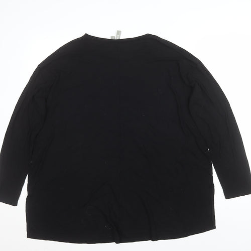 ASOS Women’s Black Long Sleeve Basic Jersey Top UK 20