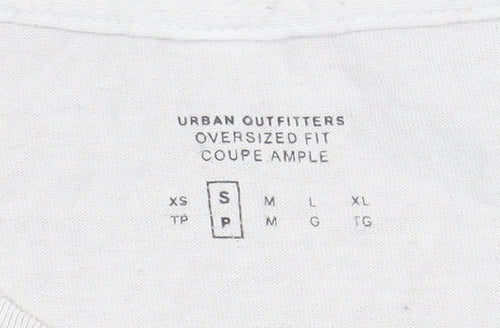 Urban Outfitters Womens White Cropped Long Sleeve T-Shirt Size S