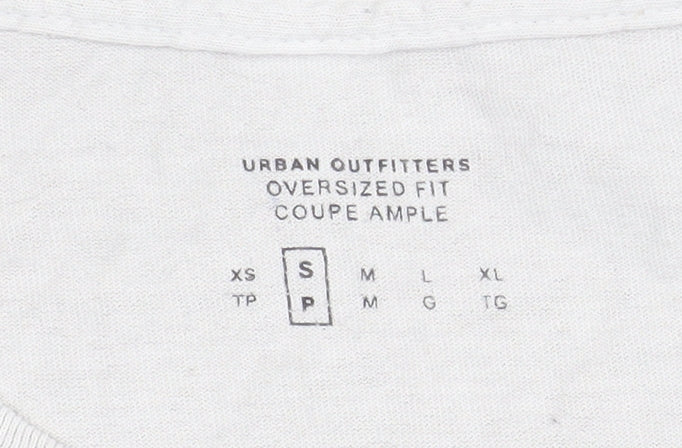 Urban Outfitters Womens White Cropped Long Sleeve T-Shirt Size S