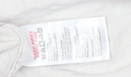 Urban Outfitters Womens White Cropped Long Sleeve T-Shirt Size S