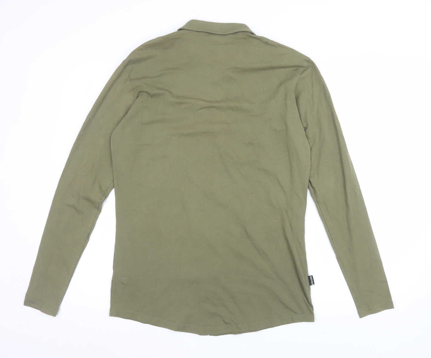 Gym King Men's Khaki Long Sleeve Pyjama Top Cotton Blend Size M