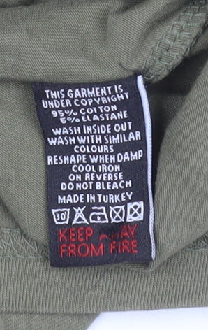 Gym King Men's Khaki Long Sleeve Pyjama Top Cotton Blend Size M