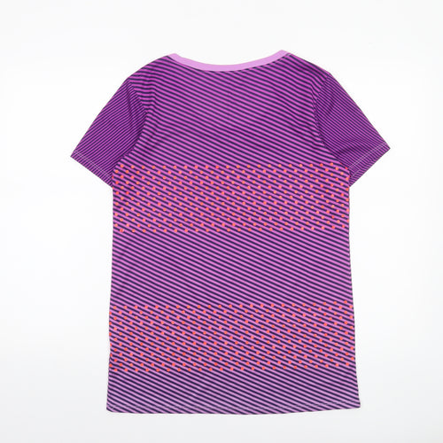 Nike Womens Purple Dri-FIT Athletic T-Shirt M Short Sleeve Top