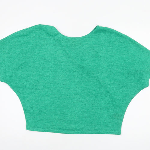 Next Women’s Green Cropped Jersey T-Shirt Size 12