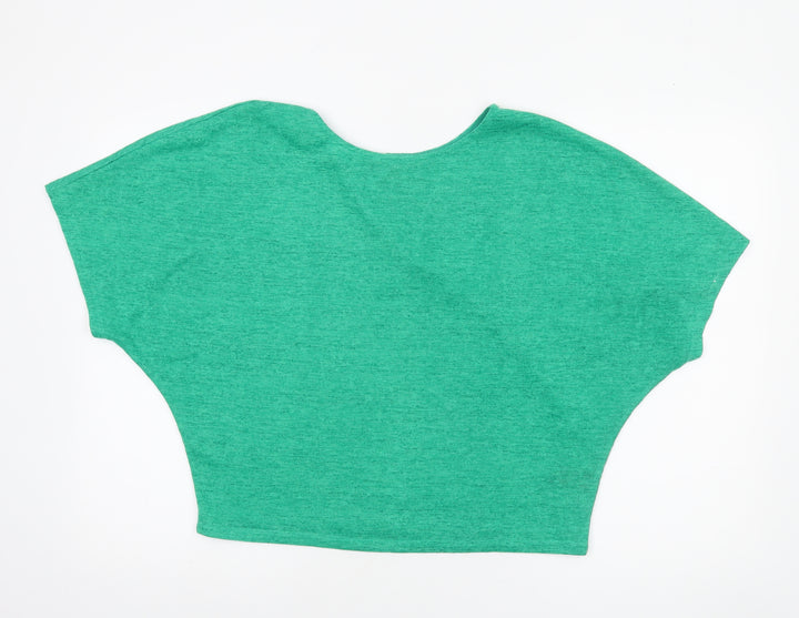 Next Women’s Green Cropped Jersey T-Shirt Size 12