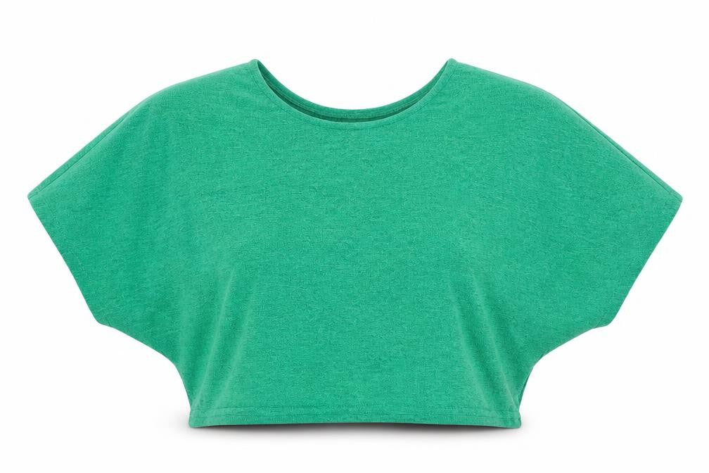 Next Women’s Green Cropped Jersey T-Shirt Size 12