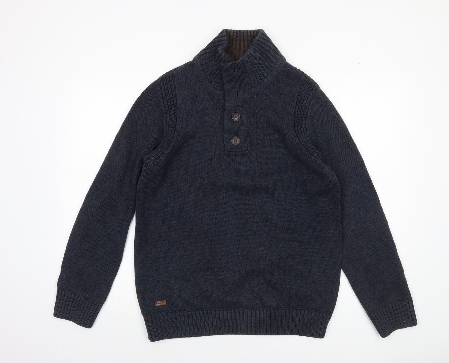 Designers at Debenhams Men's Blue Cotton Henley Jumper Medium