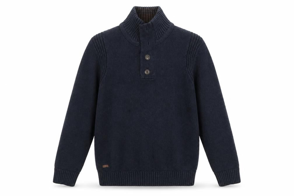 Designers at Debenhams Men's Blue Cotton Henley Jumper Medium