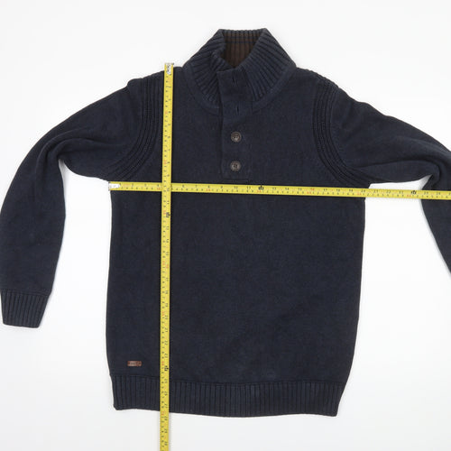 Designers at Debenhams Men's Blue Cotton Henley Jumper Medium