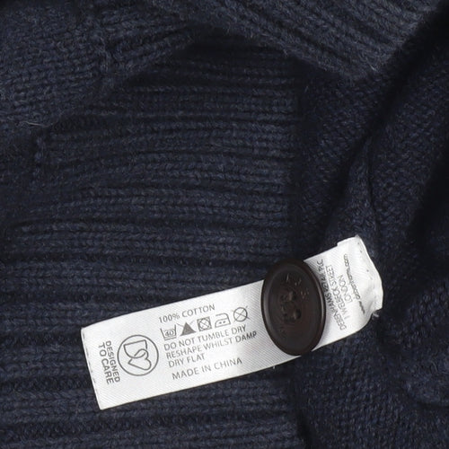 Designers at Debenhams Men's Blue Cotton Henley Jumper Medium